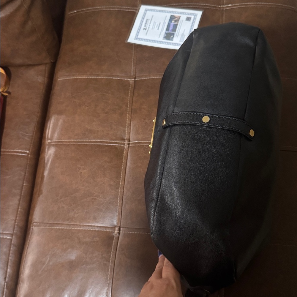 Jimmy Choo Black Leather hobo bag with COA - Picture 14 of 17